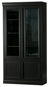 Fekete borovi fenyő tálalószekrény 110x215x44 cm Organize – WOOOD