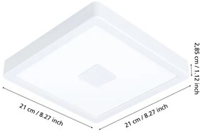 Eglo 900282 - LED Kültéri mennyezeti lámpa IPHIAS LED/17W/230V IP44 fehér