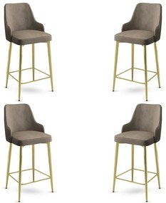 Enox Cappuccino és Gold bárszék szett, 4 db