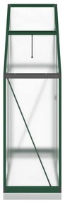 zöld alumínium melegház alapvázzal 169 x 58 x 202 cm