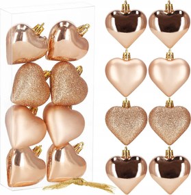 Karácsonyfa Bombák Szívek Karácsonyfa Díszek Medálok Szett 8x Törhetetlen