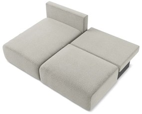 Világosszürke kinyitható-tárolóhelyes sarokkanapé (bal oldali) Kalena – Makamii