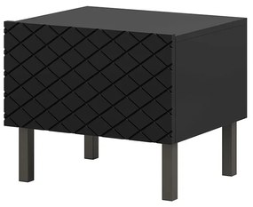 Scalia II 50 1SZ éjjeliszekrény szett 2 db - fekete matt / fekete lábak