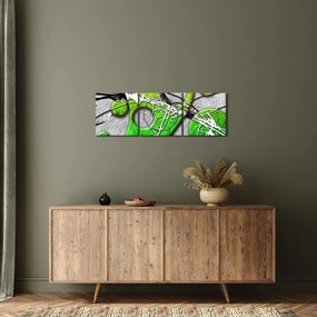 Absztrakt kép (órával) (90x30 cm)
