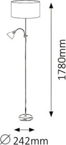 Brilagi - állólámpa CERIA 1xE27/100W/230V + 1xE14/25W fehér