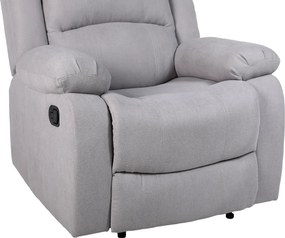 Pihentető fekvőszék, világos szürke szövet, ASKOY NEW