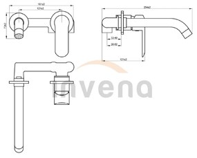 Invena Siros, rejtett mosdócsap, króm fényes, BP-90-U01-A