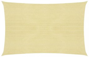 bézs HDPE napvitorla 160 g/m² 3 x 4 m