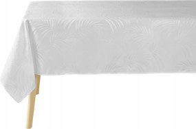 Abrosz asztalra fehér jacquard Levélben 140x240 cm