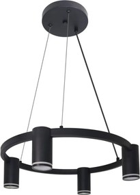 POLUX 326195 PARIS Modern Led Függesztett Lámpa Fekete GU10 IP20