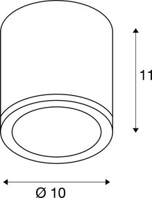 SLV 231541 SITRA Modern Kültéri Mennyezeti Lámpa Fehér GX53 IP44