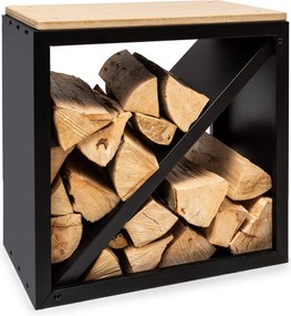 Blumfeldt Kindlewood S Black, fa állvány, pad, 57 × 56 × 36 cm, bambusz, cink