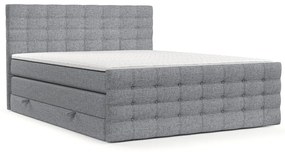 Szürke ágyneműtartós boxspring ágy 200x200 cm Blend – Maison de Rêve
