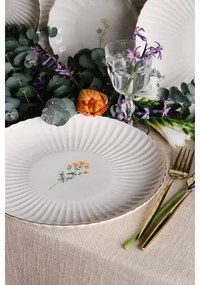 27 darabos porcelán étkészlet, fehér/arany