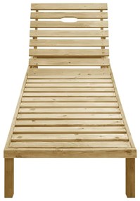 Impregnált fenyőfa napozóágy szürke párnával