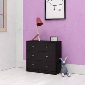 May fekete komód, 72 x 68 cm - Tvilum