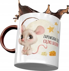 Bordó bögre egérrel Aranyos Ajándék Nyomtatott Fotóval