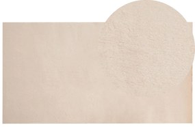 Bézs műnyúlszőrme szőnyeg 80 x 150 cm MIRPUR Beliani