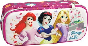 Disney Hercegnők Strong 2 rekeszes tolltartó 26 cm