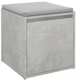 betonszürke szerelt fa tárolódoboz 40,5 x 40 x 40 cm