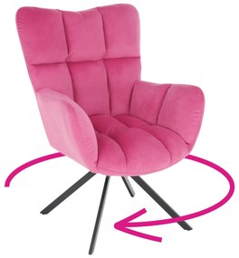 Zondo Dizájnos fotel Komand (rózsaszín). 1020865