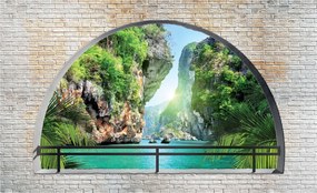 Fotótapéta Íj Trópusok tenger pálmafák vinil 208x146 +ragasztó