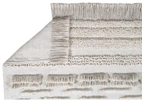 Világosszürke-krémszínű mosható kézi szövésű pamut szőnyeg 140x200 cm Air Natural – Lorena Canals