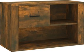 vidaXL füstös tölgy színű szerelt fa cipősszekrény 80x35x45 cm