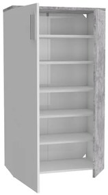 ETON cipős szekrény, fehér/szürke betonhatású