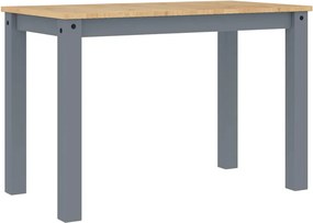 vidaXL Panama szürke tömör fenyőfa ebédlőasztal 112 x 60 x 75 cm
