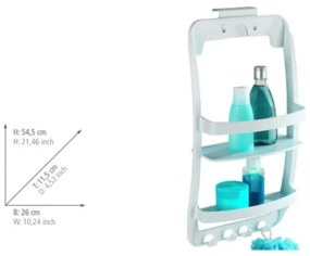 WENKO 8409100 - UNIVERSAL tárolópolc 26 x 54,5 cm, fehér