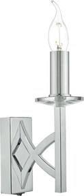 DAR LIGHTING LYO0750 LYON Kristály Fali Lámpa Csiszolt króm E14 IP20