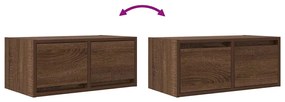 2 db barna tölgy színű szerelt fa TV-szekrény 60x31x25,5 cm