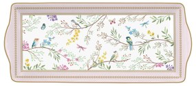 Vintage porcelán kínáló tálca 35x15 cm Birds Melody