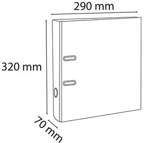 Iratrendező, 70 mm, A4, PVC, EXACOMPTA, mastic (EX53750E)