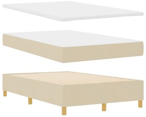Box Spring Ágy Matrac Krém Kis franciaágy Szövet