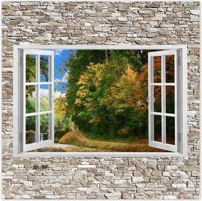 Poszterek 140x140 Őszi kilátás az ablakból