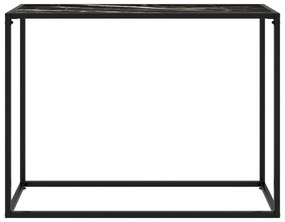fekete edzett üveg tálalóasztal 100 x 35 x 75 cm
