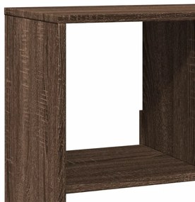 barna tölgy színű szerelt fa könyvszekrény 100 x 33 x 125,5 cm
