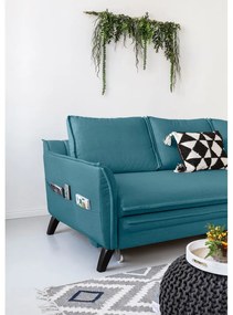 Charming Charlie türkiz kinyitható sarokkanapé, jobb oldali - Miuform