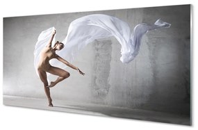 Üvegképek Nő, tánc, fehér anyag 120x60cm