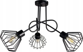 Mennyezeti Lámpa Csillár Edison Gyémánt Fekete Led