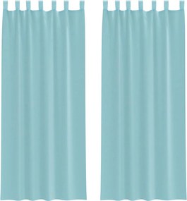 vidaXL 2 db türkizkék voile függönyök rúd zsebekkel