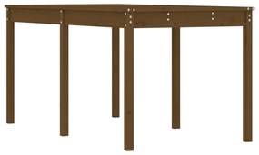 mézbarna tömör fenyőfa kerti asztal 159,5 x 82,5 x 76 cm