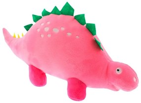 ARCHEO rózsaszín plüss dinoszaurusz zöld fésűvel