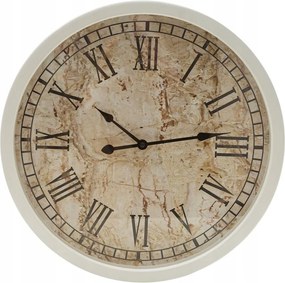 Falióra 40x7 Eurofirany bézs fehér márvány számlap római számok