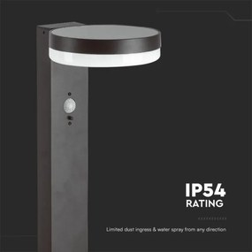 LED Napelemes lámpa érzékelővel LED/2W/3,7V IP54 3000K kerek fekete