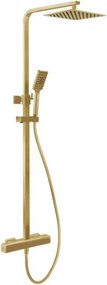 NAESBY termosztátos zuhanykészlet, szálcsiszolt sárgaréz
