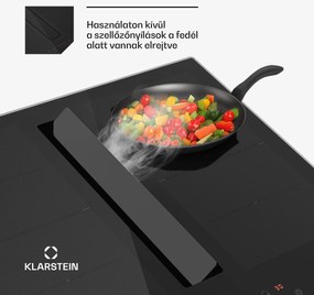 Klarstein Chef-Fusion Prime Down Air System, 2 az 1-ben, indukciós főzőlap + páraelszívó, nagy teljesítményű