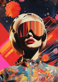 Poszter 21x29,7cm Retrofuturisztikus Múzsa